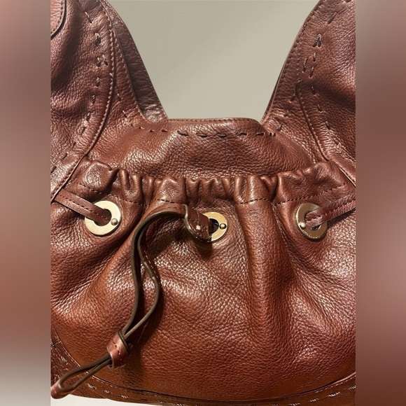 "Authentic B MAKOWSKY VACHETTA LISBON TAN HOBO/SHOULDER BAG STYLE #BM6210- - Picture 5 of 17